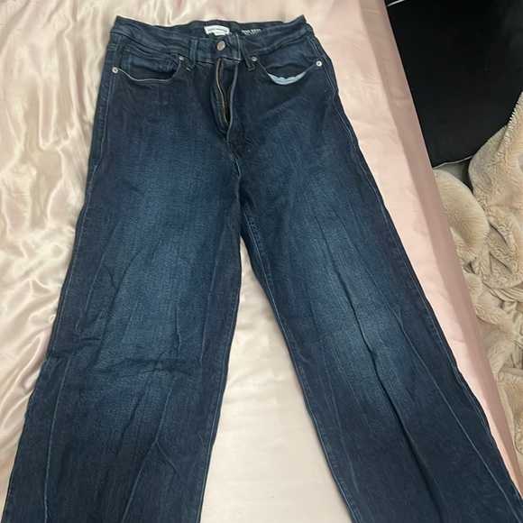 Good American Good Waist High Rise Wide Leg Palazzo 👖 - Picture 3 of 8